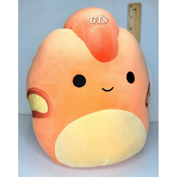 Squishmallows 11" Nichelle the Orange Dinosaur with Fuzzy Head Plush Toy