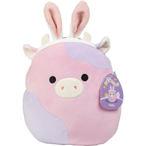 Squishmallows 12" Easter Patty the Cow with Bunny Ears