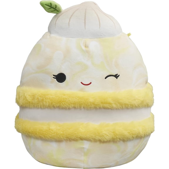 Squishmallows 12-Inch Landry The Yellow Meringue Macaron - Official Jazwares Plush