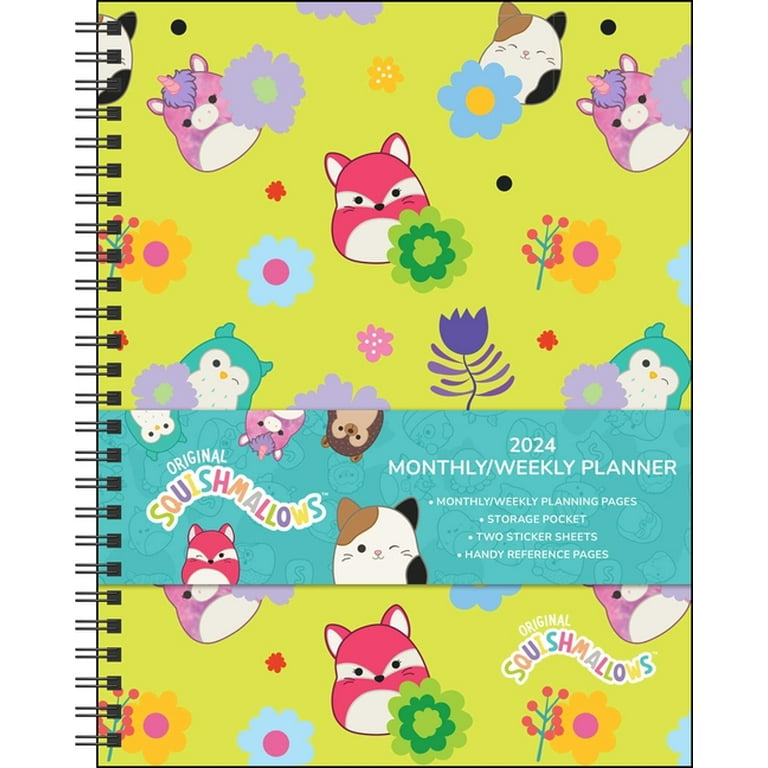 Squishmallows 12-Month 2024 Monthly/Weekly Planner Calendar