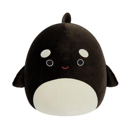 Squishmallows 12 inch Kai the Black Orca Whale with White Belly - Child's Ultra Soft Stuffed Plush Toy