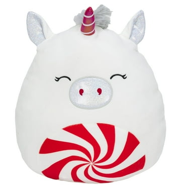 Squishmallows 12 inch Panja the White Unicorn with Peppermint Candy Belly - Child's Ultra Soft Stuffed Plush Toy