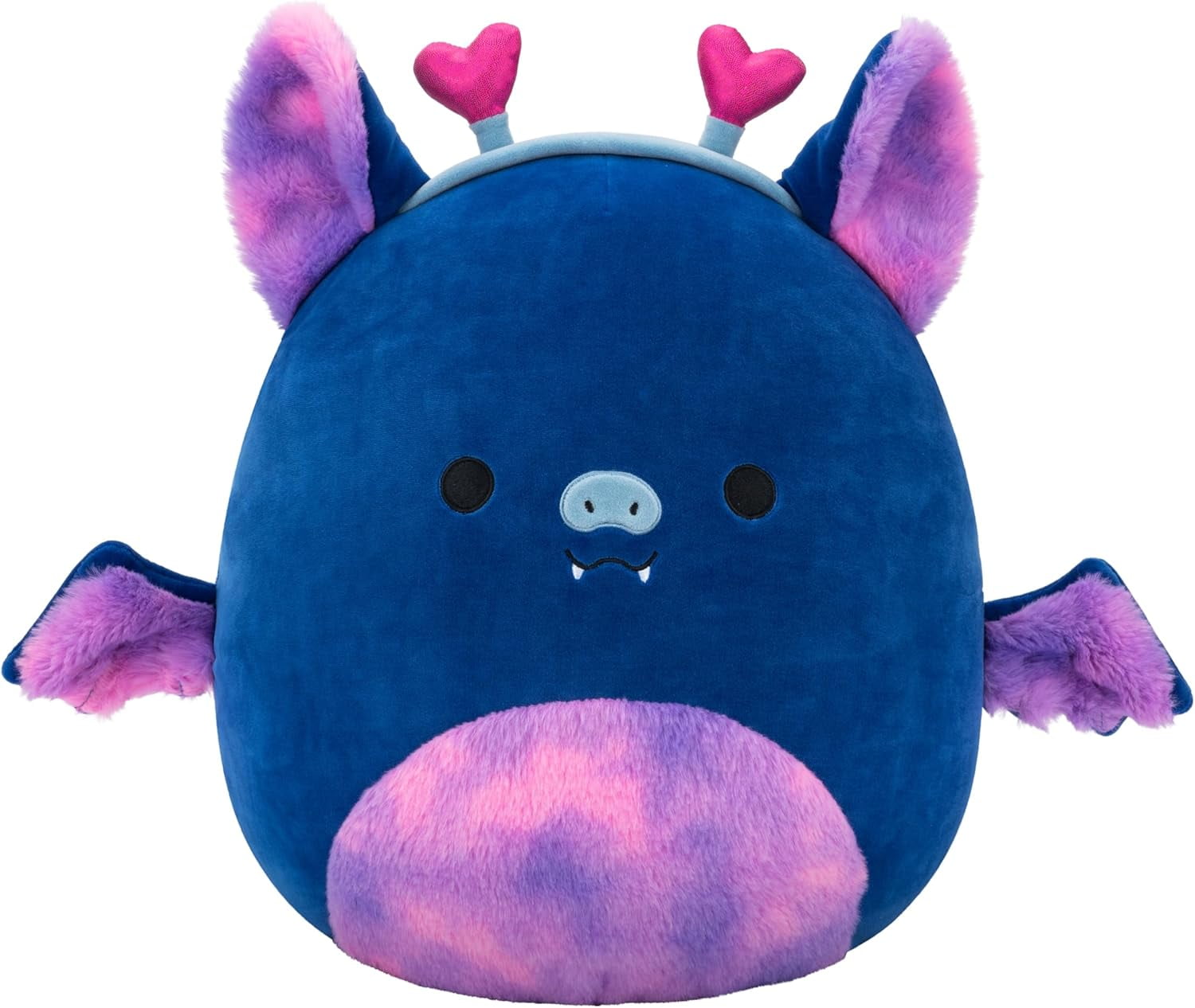 Squishmallows FuzzAMallow Official 12 inch Milan the Navy Blue Fruit Bat With Heart Headband - Child's Ultra Soft Plush Toy