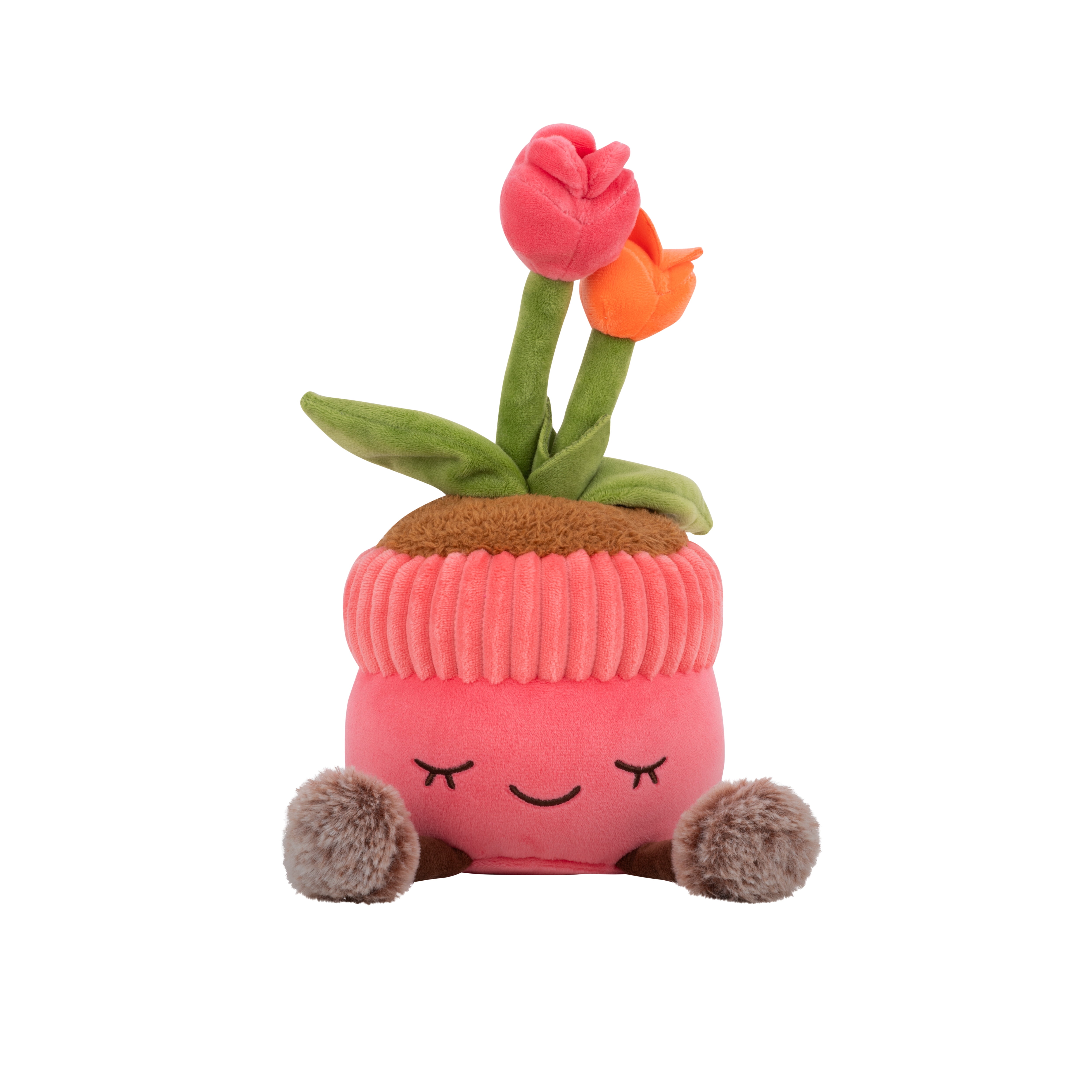 Greenhouse by Russ 12 inch Potted Tulips Plush - Ultra Soft