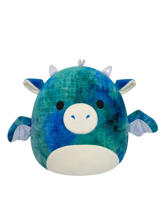 Squishmallows 14" Blue Dragon - Dominic, The Stuffed Animal Plush Toy