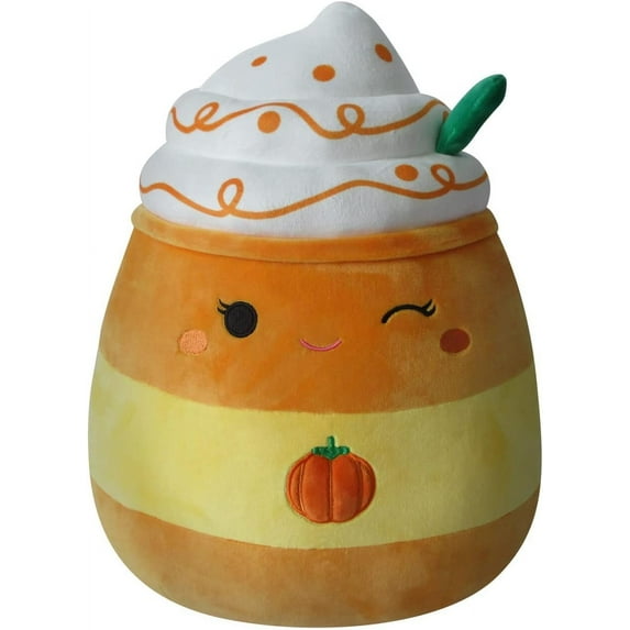 Squishmallows Original 14 inch Delindy the Orange Pumpkin Spice Latte - Child's Ultra Soft Plush Toy