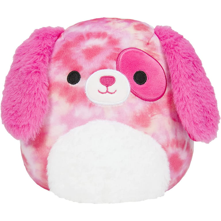 Squishmallows 14 Pink Tye-Dye Dog - Detina, The Stuffed Animal Plush Toy 