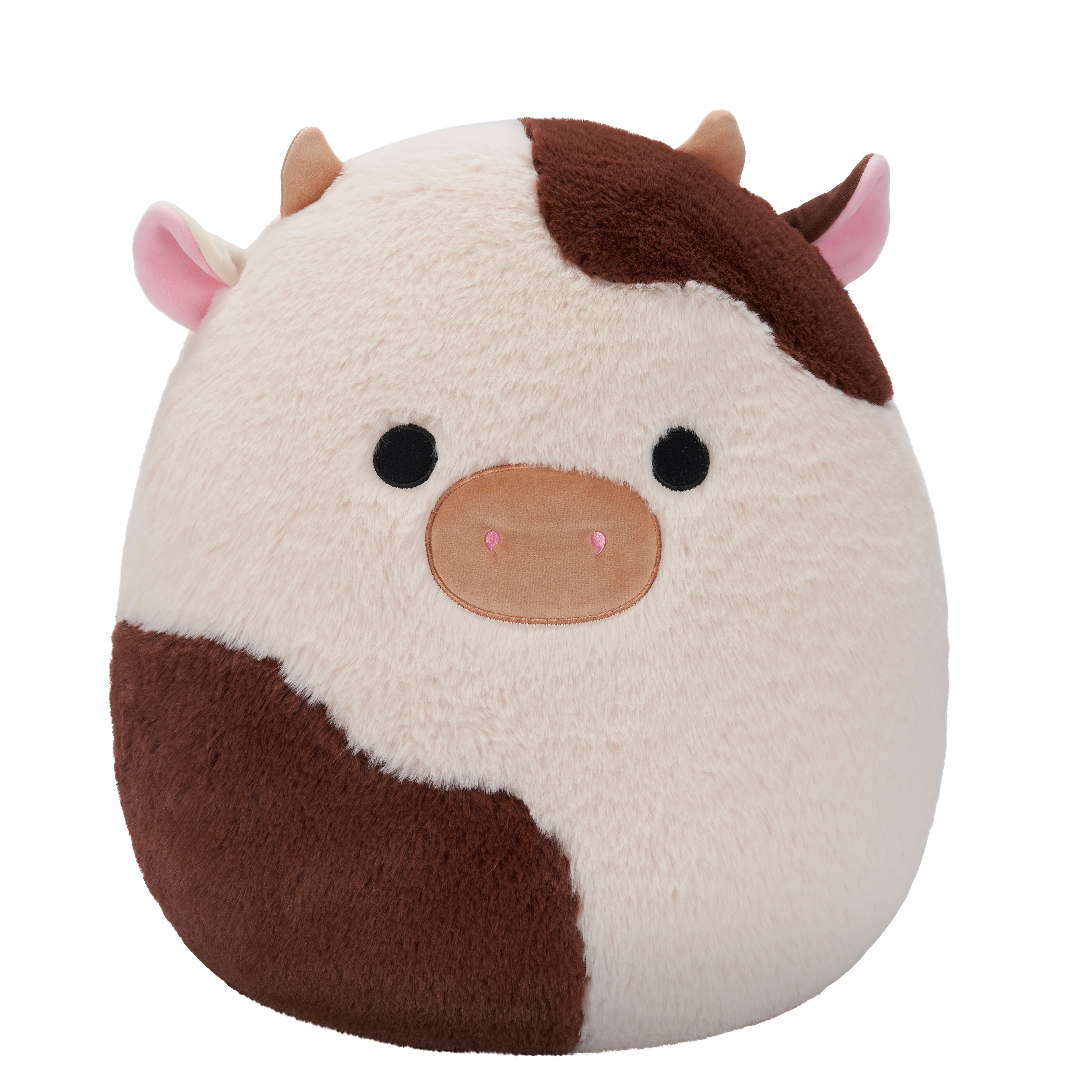 Squishmallows FuzzAMallow Official 16 inch Ronnie the Brown and White Cow - Child's Ultra Soft Plush Toy
