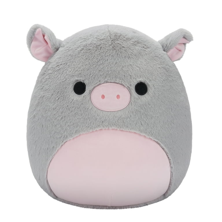 Squishmallows FuzzAMallow Official 16 inch Bessa the Grey Pig With
