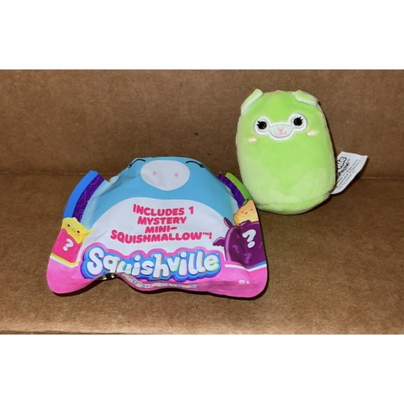 Squishmallows 2" Squishville Green Llama, Plush Toy NEW OPENED PACKAGE
