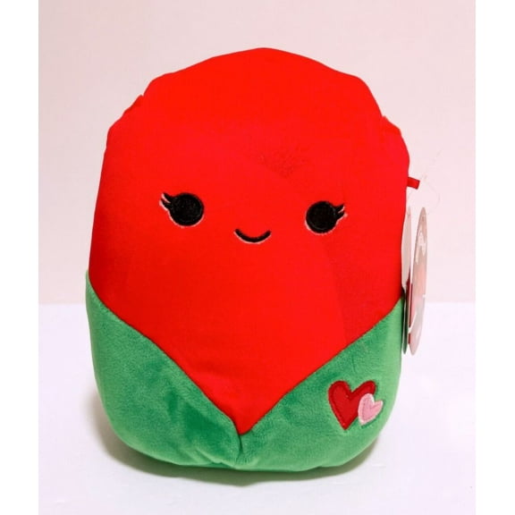 Squishmallows 2023 Valentine Squad B 8" Walsh the Red Rose Plush Doll Toy