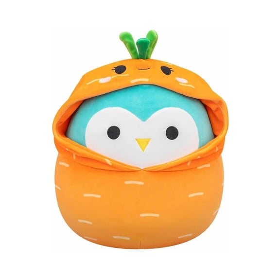 Squishmallows 2024 Easter Hoodie Squad C Plush Toy (5" Winston The owl in Carrot Hoodie)