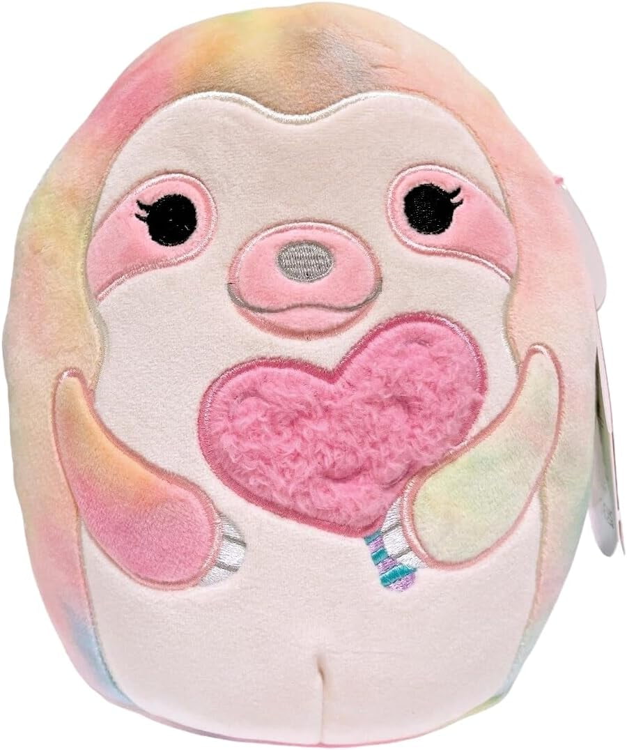 Squishmallows 2024 Valentine Squad 8" Plush Toy (8" Whim Sloth Heart