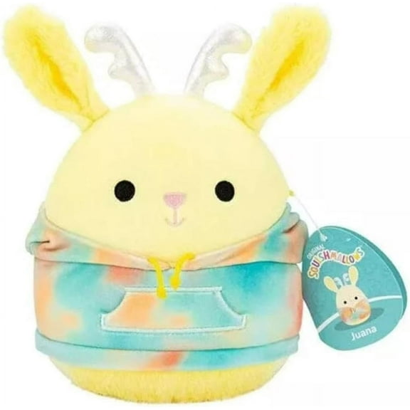 Squishmallows 2025 Original 8-Inch Hoodie Animal Squad Plush - Collectible Soft & Squishy Mini Stuffed Animal Toy - Add to Your Squad - Gift for Kids, Girls & Boys (Juana Jackalope)