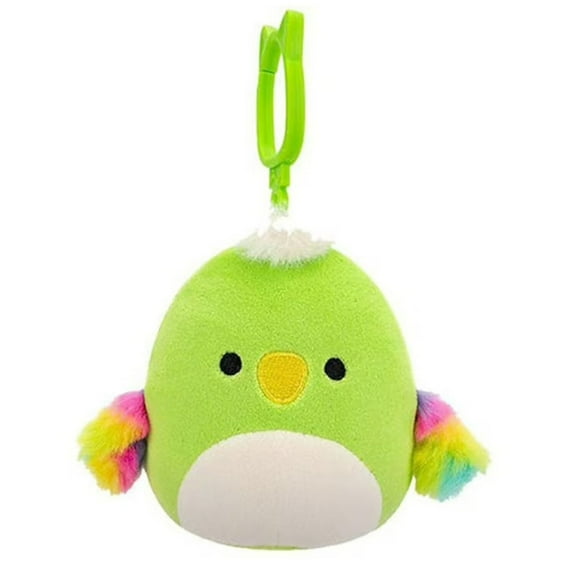 Squishmallows 3.5" Inch Clip-On Wolfe the Rainbow Parrot Plush Toy #2709