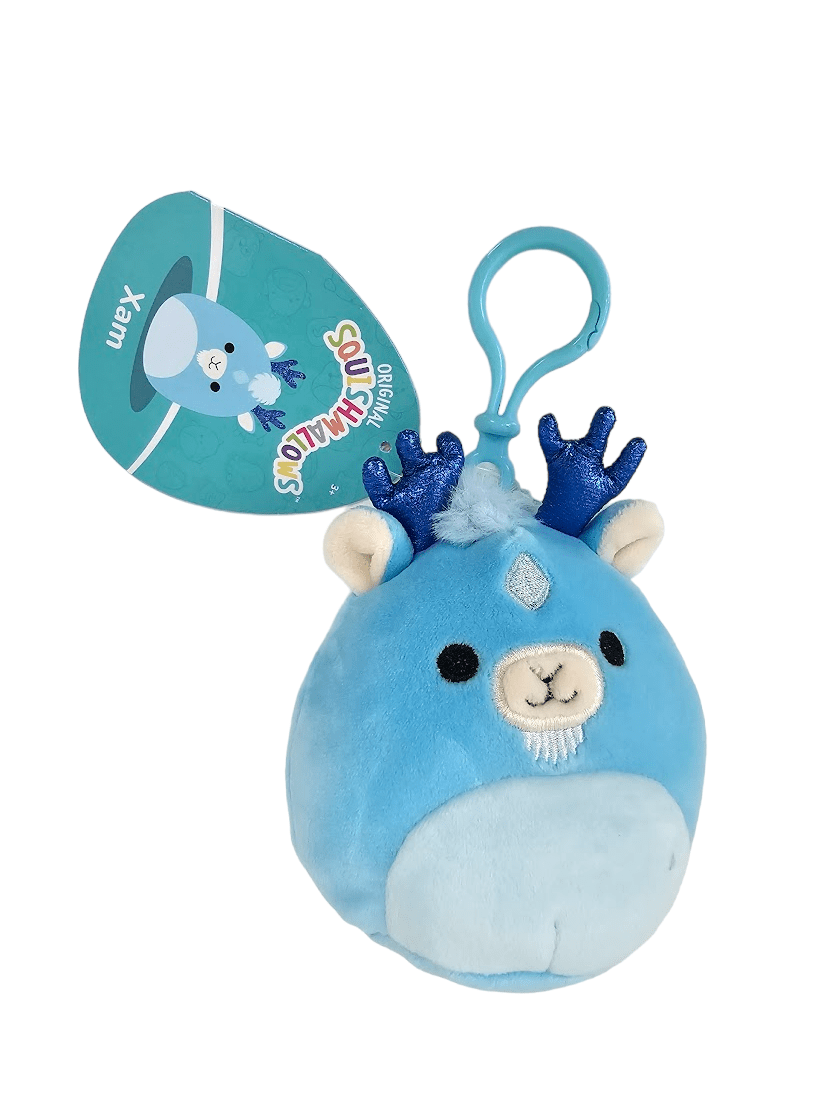 Squishmallows 3.5 Inch Xam the Blue Kirin Goat Reindeer Fall