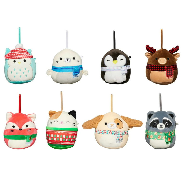 Squishmallows Winter 4-inch Ornament Plush 8-pack Assorted