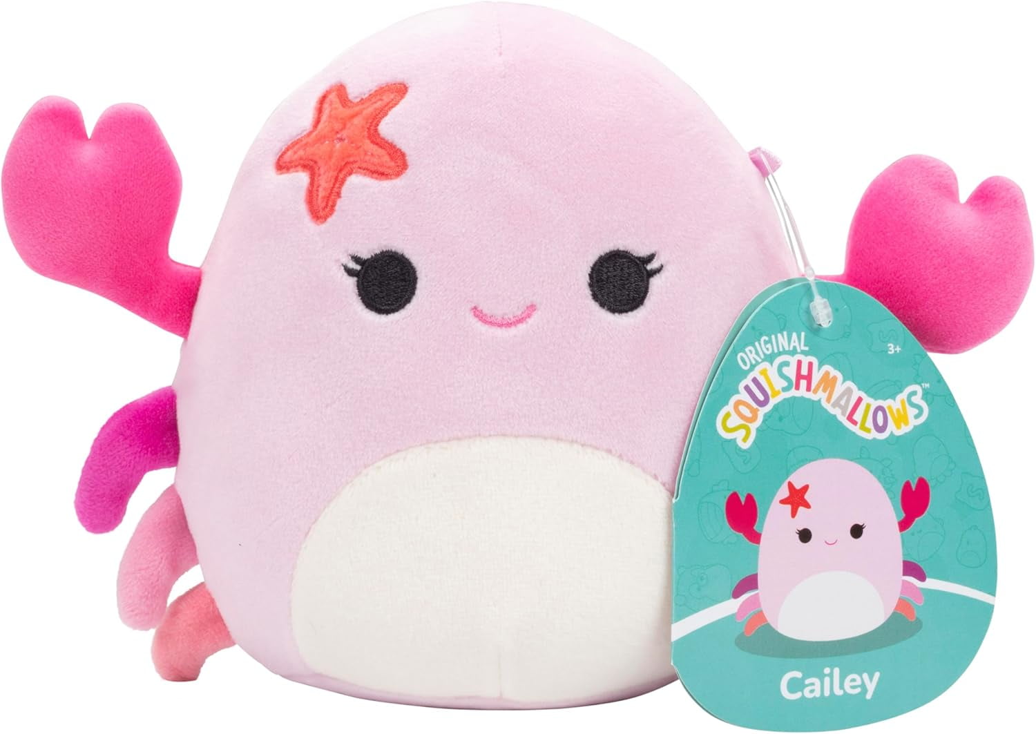 Squishmallows Original 5-Inch Cailey The Crab - Official Jazwares Little Plush - Collectible Soft & Squishy Mini Stuffed Animal Toy - Add to Your Squad - Gift for Kids, Girls & Boys