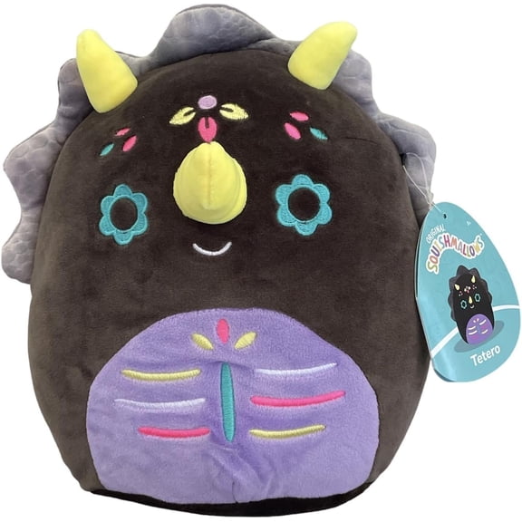 Squishmallows 5" Halloween - Officially Licensed Kellytoy Plush - Collectible Soft & Squishy Stuffed Animal Toy - Gift for Kids, Girls & Boys - 5 inch Day of The Dead Tetero The Tricerotops