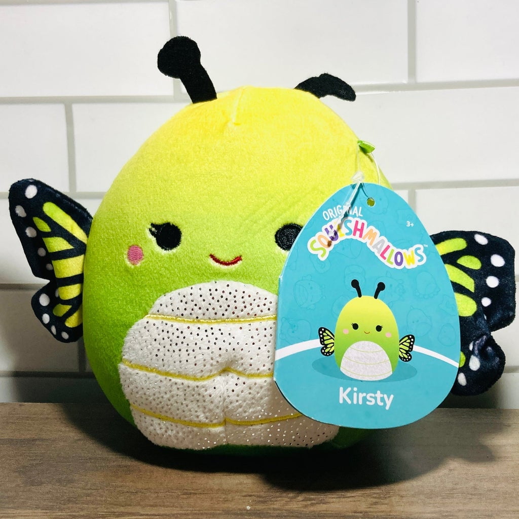 Squishmallow Official Kellytoy Bugs Insects & Creeping Things Soft Plush  Squishy Toy Animals (Kirsty Green Butterfly, 5 Inch)