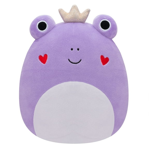 Squishmallows Original 5-Inch Francine Purple Frog with Heart Cheeks and Gold Crown