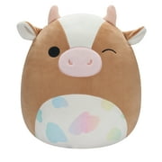 Squishmallows 5 inch Griella the Brown Cow with Rainbow Spotted Belly - Child's Ultra Soft Stuffed Plush Toy