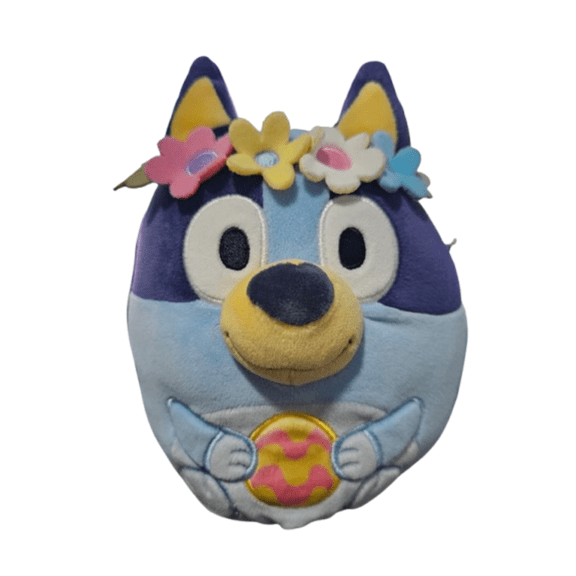 Squishmallows 7" Easter Bluey with Egg Collectible Soft & Squishy Food Stuffed - Add to Your Squad - Gift for Kids, Girls & Boys