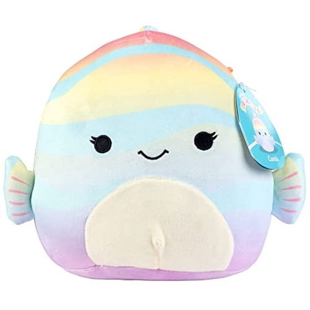 Squishmallows 8" Canda The Rainbow Fish - Official Kellytoy Plush - Soft and Squishy Fish Stuffed Animal Toy - Great Gift for Kids