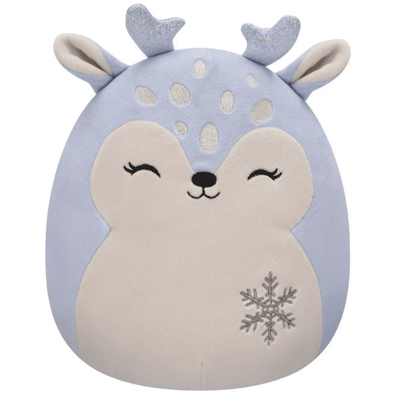 Squishmallows 8" Farryn Purple Fawn with Snowflake Little Plush