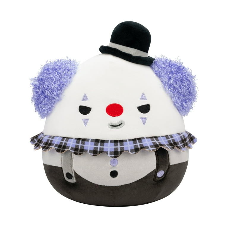 Squishmallows Official 8 inch Ms. K the White Clown with Violet