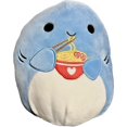 thumbnail image 1 of Squishmallows 8-Inch Plush 2023 Valentine's Day Squad Stuffed Animal (Rey Shark), 1 of 3