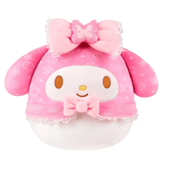 Squishmallows 8-Inch Original Hello Kitty and Friends My Melody (50th Anniversary Floral Hood) Plush  Soft & Collectible Toy