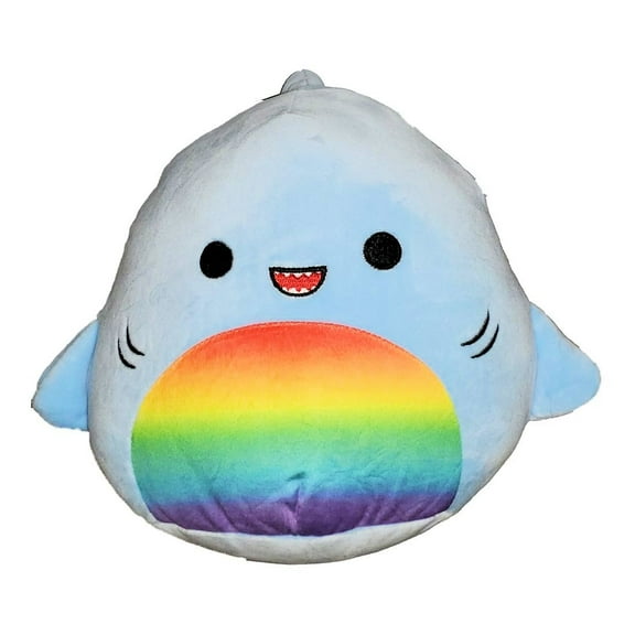 Squishmallows 8" Rey the Shark with Rainbow Belly