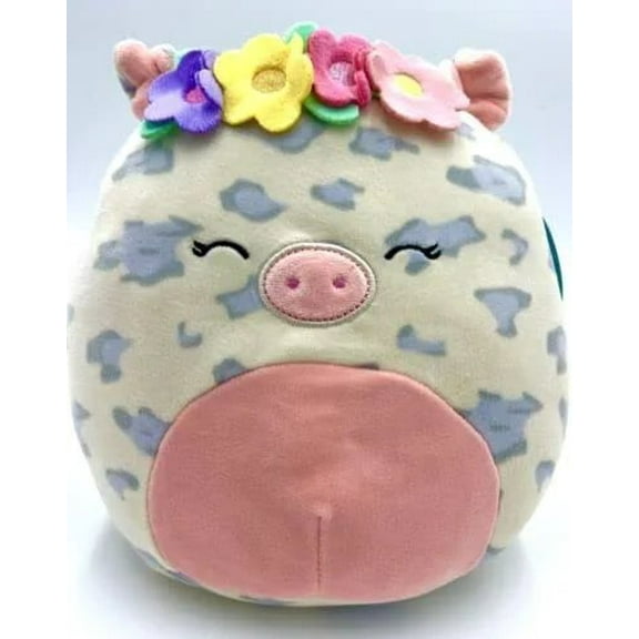 Squishmallows Official Kellytoy Plush 8 Inch Squishy Soft Plush Toy Animals (Rosie the Pig w/ Flower Crown)