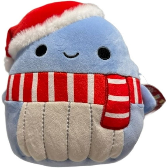 Squishmallows 8" Christmas Samir the Whale with Scarf