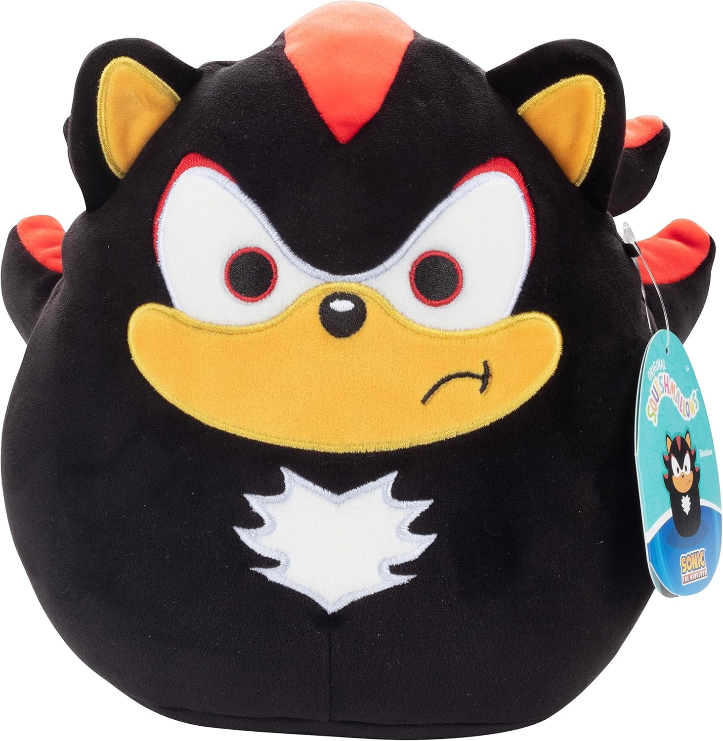 Squishmallows Original 8-Inch Shadow - Sonic The Hedgehog- Official Jazwares Plush - Collectible Soft & Squishy SEGA Stuffed Animal Toy - Christmas Gift for Kids, Girls & Boys