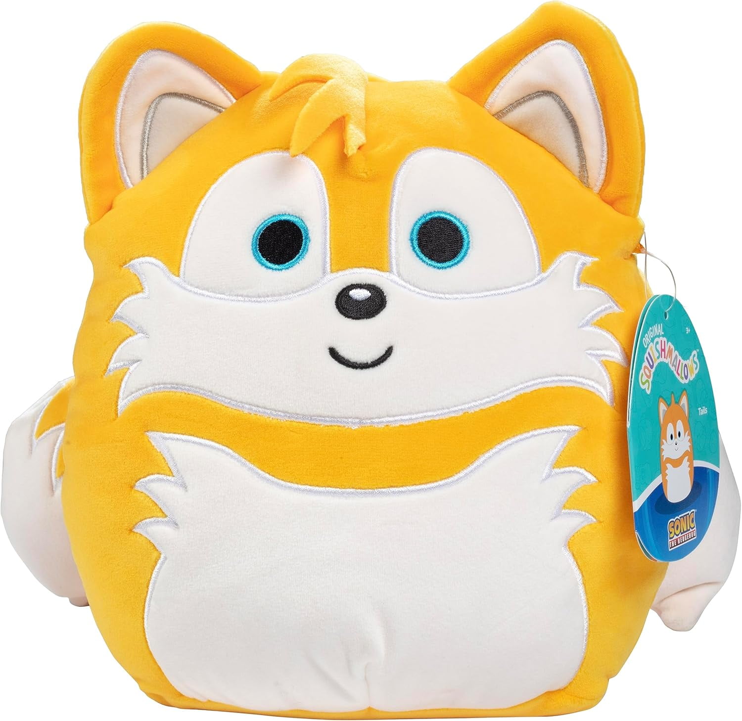 Squishmallows Original 8-Inch Tails - Sonic The Hedgehog- Official Jazwares Plush - Collectible Soft & Squishy SEGA Stuffed Animal Toy - Add to Your Squad - Christmas Gift for Kids, Girls & Boys