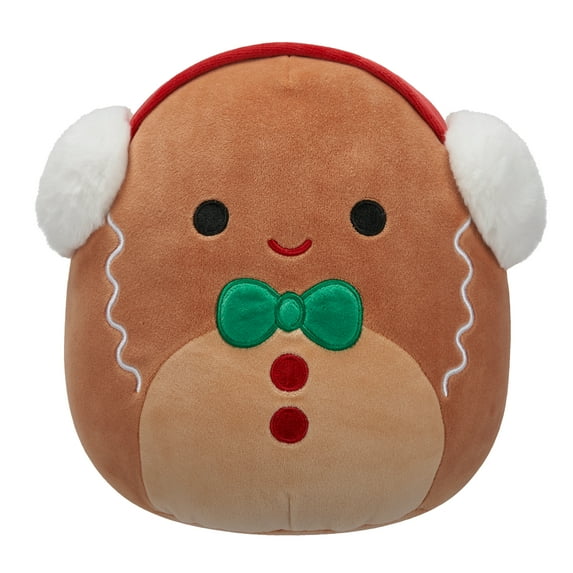 Squishmallows 8 inch Jordan The Gingerbread Cookie with Earmuffs - Child's Ultra Soft Animal Plush Toy