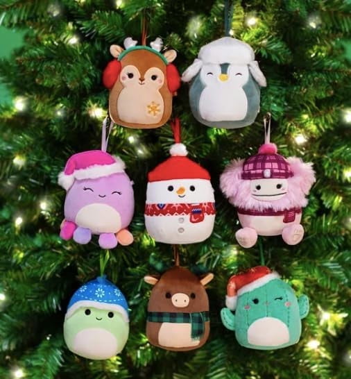 Original Squishamllow Christmas Ornament 8PK # 5384