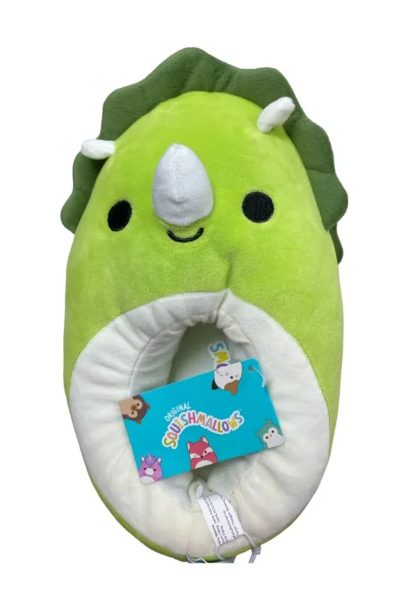 Adult Slippers Tristan the Triceratops (6/7) Bigger Size (Will fit Women Size 7.5-9)