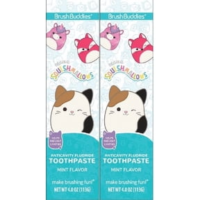 Squishmallows Anticavity Fluoride Toothpaste Mint Flavor, 4 oz, (2 Pack)