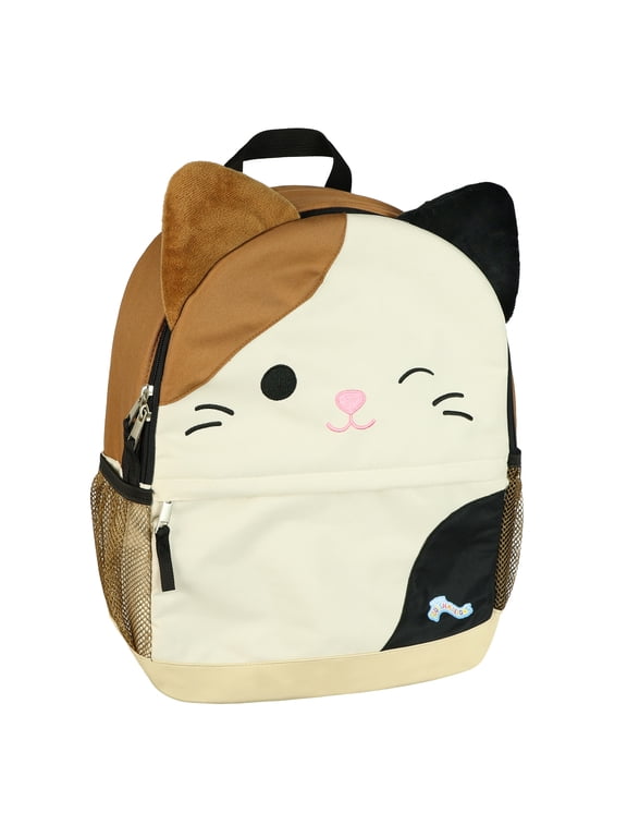 Squishmallows Backpack 16" Cam the Cat 3D Character Bag with Adjustable Straps
