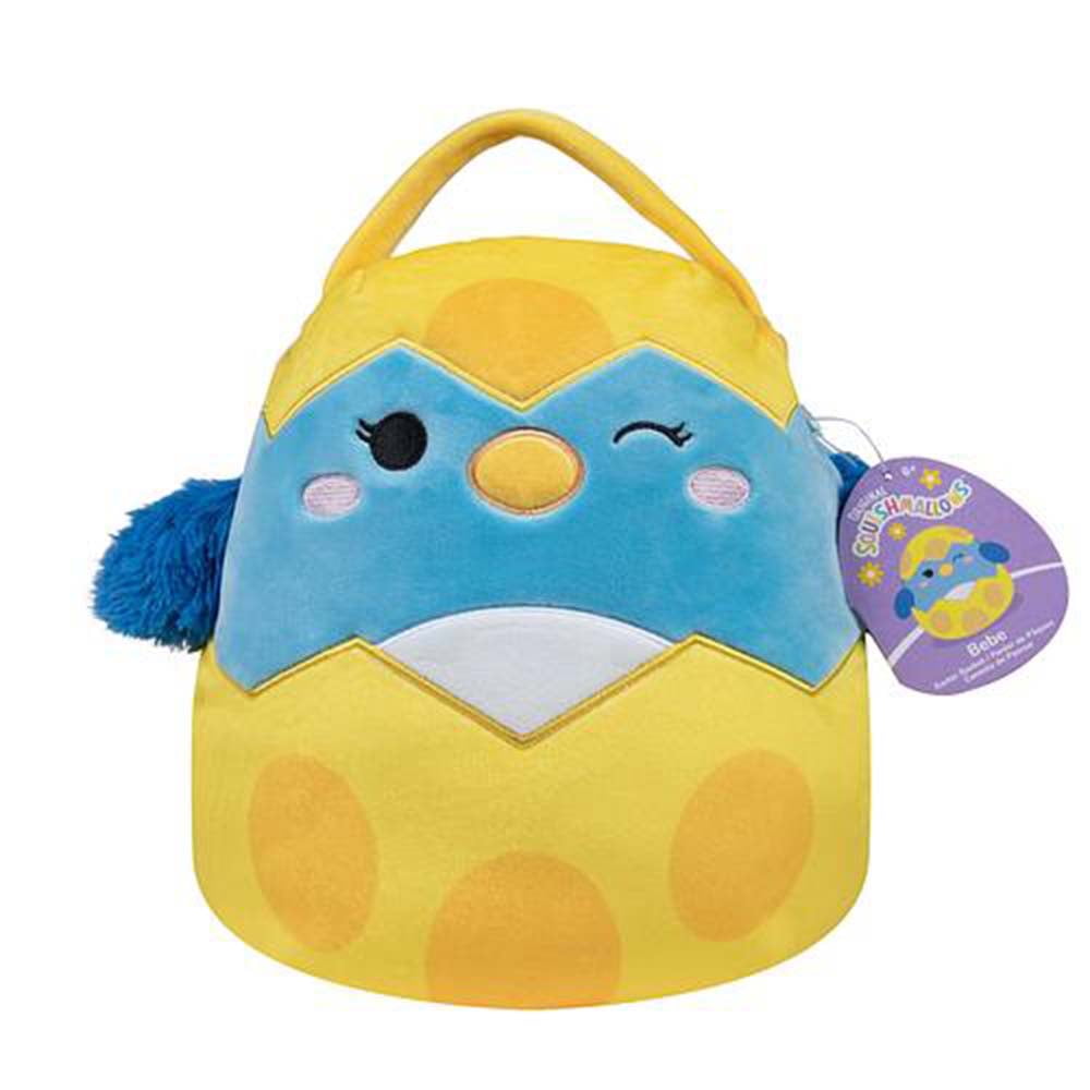 Squishmallows Bebe the Bluebird Plush Easter Basket Treat Pail 10"