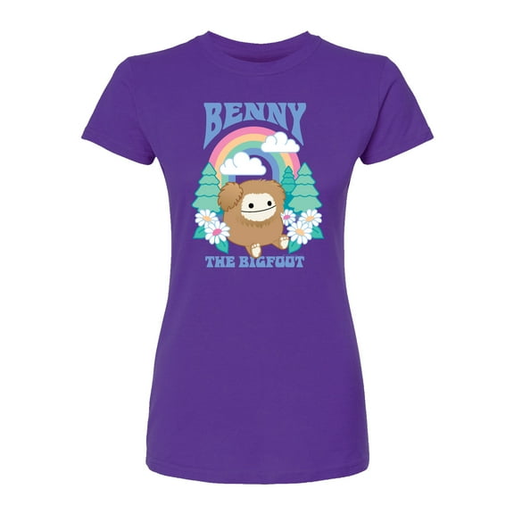 Squishmallows - Benny The Bigfoot - Juniors Fitted Short Sleeve Graphic T-Shirt