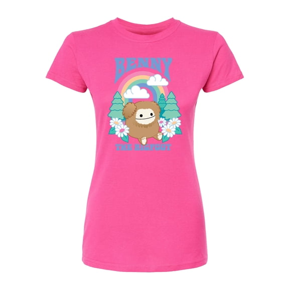 Squishmallows - Benny The Bigfoot - Juniors Fitted Short Sleeve Graphic T-Shirt