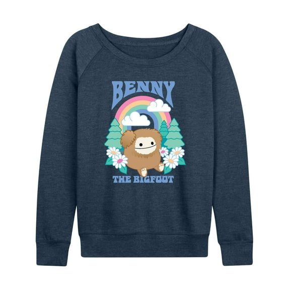 Squishmallows - Benny The Bigfoot - Women's French Terry Long Sleeve Pullover