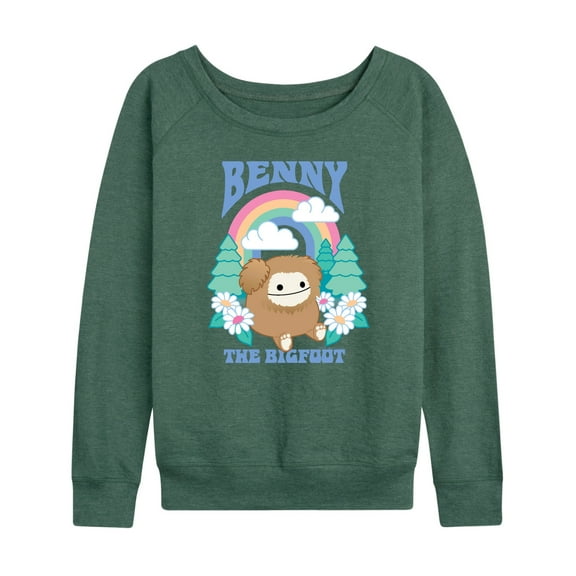 Squishmallows - Benny The Bigfoot - Women's French Terry Long Sleeve Pullover