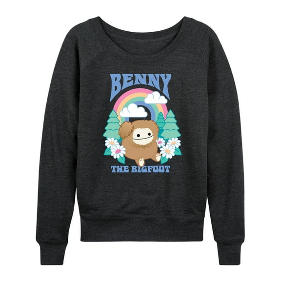 Squishmallows - Benny The Bigfoot - Women's French Terry Long Sleeve Pullover