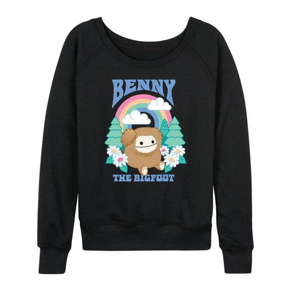 Squishmallows - Benny The Bigfoot - Women's French Terry Long Sleeve Pullover
