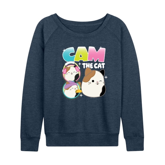 Squishmallows - Cam The Cat - Women's French Terry Long Sleeve Pullover